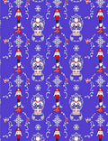 Red White Blue Character Pattern Rug