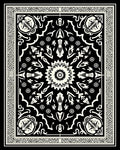Intricate Floral Sunburst Pattern Rug