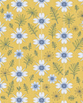 Floral Botanical Pattern with Blue Yellow Accents Rug