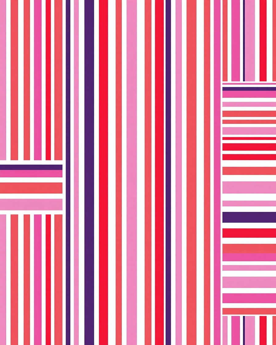 Striped Pink Purple Modern Vertical Pattern Rug