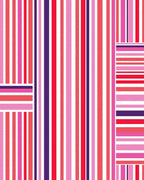 Striped Pink Purple Modern Vertical Pattern Rug
