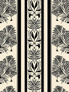 Art Nouveau Feather Stripe Design Rug