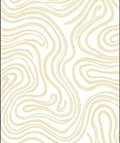 Cream Swirl Abstract Gentle Pattern Rug