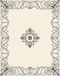 Art Nouveau Floral Border Design Rug