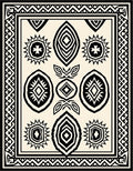 Bold Geometric Sunburst Eye Pattern Rug