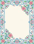 Vintage Floral Foliage Scroll Rug