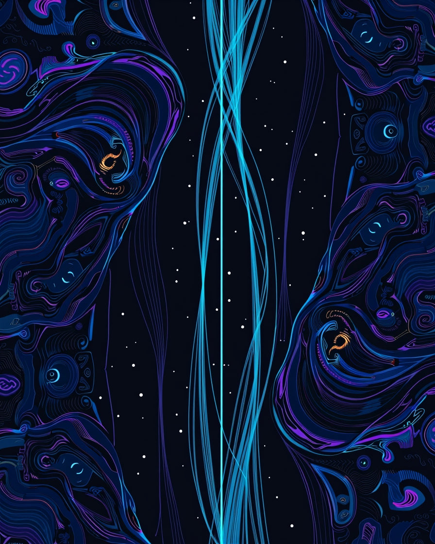 Abstract Cosmic Swirls Pattern Rug