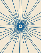 Sunburst Rays Pattern Design Rug