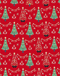 Festive Christmas Tree Star Pattern Rug