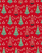 Festive Christmas Tree Star Pattern Rug
