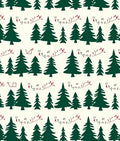 Forest Green Pine Tree Pattern Rug