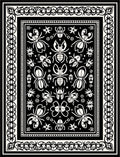 Bold Insect And Floral Pattern Rug