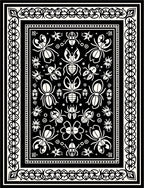 Bold Insect And Floral Pattern Rug