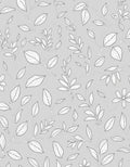 Elegant Outline Leaf Tendril Design Rug