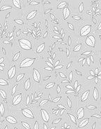 Elegant Outline Leaf Tendril Design Rug