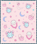 Cute Bunny Moon Star Pattern Rug