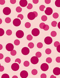 Playful Pink Polka Dot Design Rug