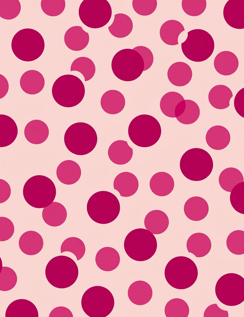 Playful Pink Polka Dot Design Rug