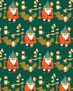 Festive Gnome Forest Pattern Design Rug
