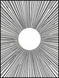Radial Sunburst Line Art Design Rug