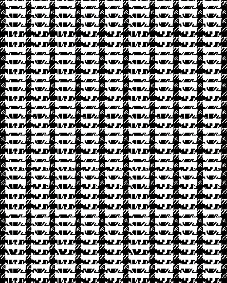 Bold Black and White Geometric Design Rug
