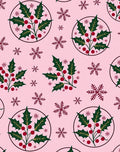 Holly Berry And Snowflake Pattern Rug
