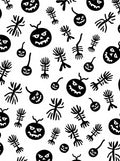 Whimsical Spooky Faces Skeletons Jam Pattern Rug