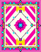 Vibrant Geometric Patterned Statement Rug