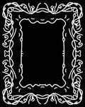 Ornate Vine Scroll Border Design Rug