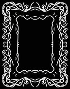 Ornate Vine Scroll Border Design Rug