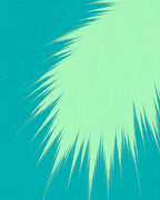 Abstract Teal Mint Burst Design Rug