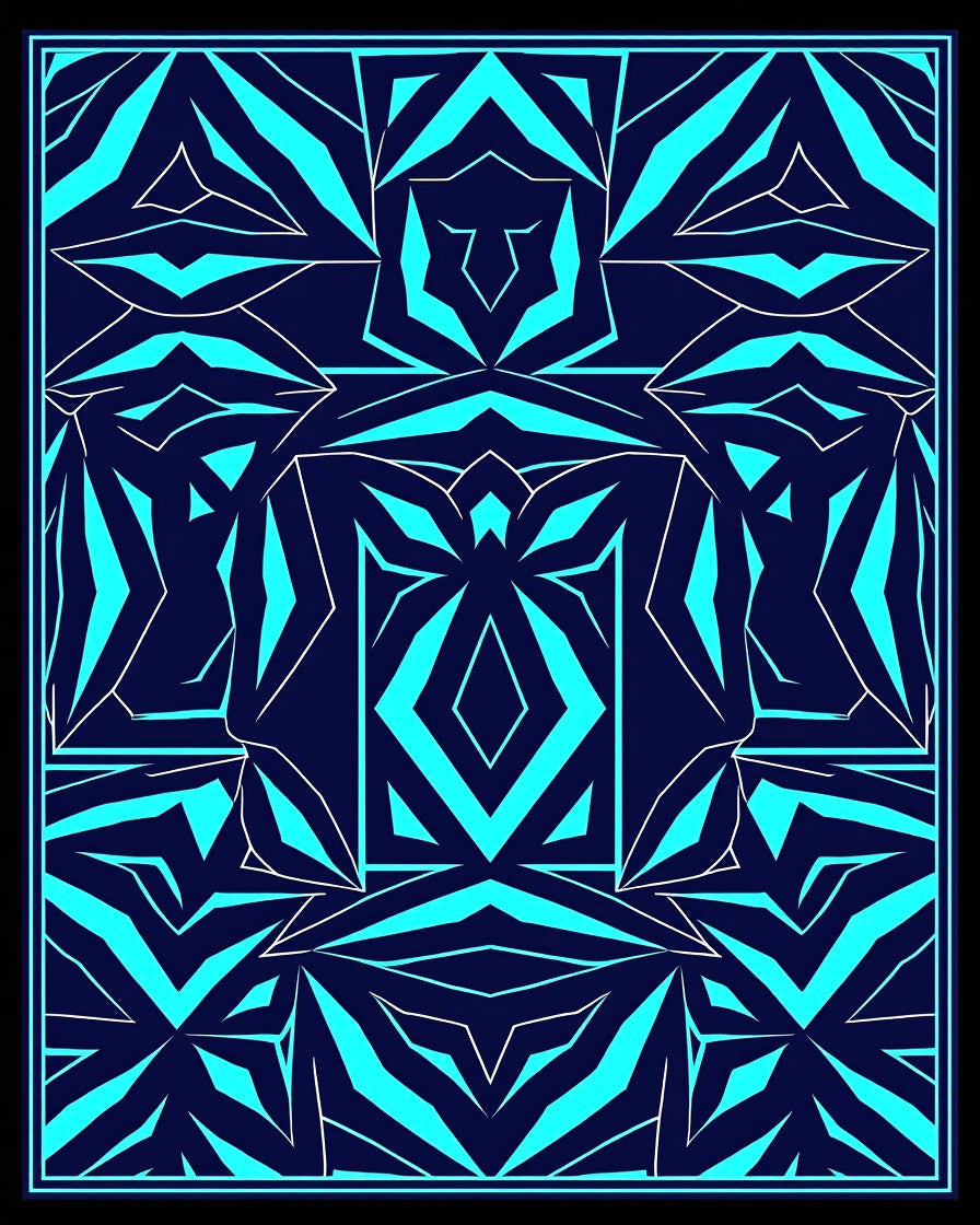 Bold Geometric Symmetry Design Rug