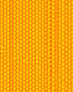 Golden Honeycomb Textured Geometric Design Rug