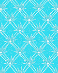 White Floral Diamond Pattern Rug