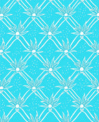 White Floral Diamond Pattern Rug