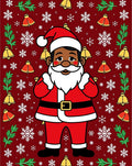 Festive Santa And Snowflake Pattern Rug