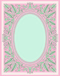 Vintage Filigree Floral Oval Pattern Rug
