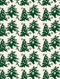 Evergreen Tree Snowflake Pattern Rug