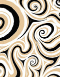 Bold Swirls Patterned Abstract Rug