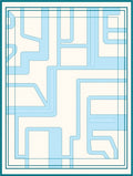 Geometric Lines Maze Pattern Design Rug