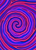 Vibrant Pink Blue Swirl Pattern Rug