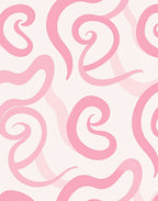 Pink Swirl Abstract Pattern Rug