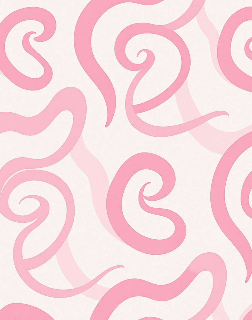 Pink Swirl Abstract Pattern Rug