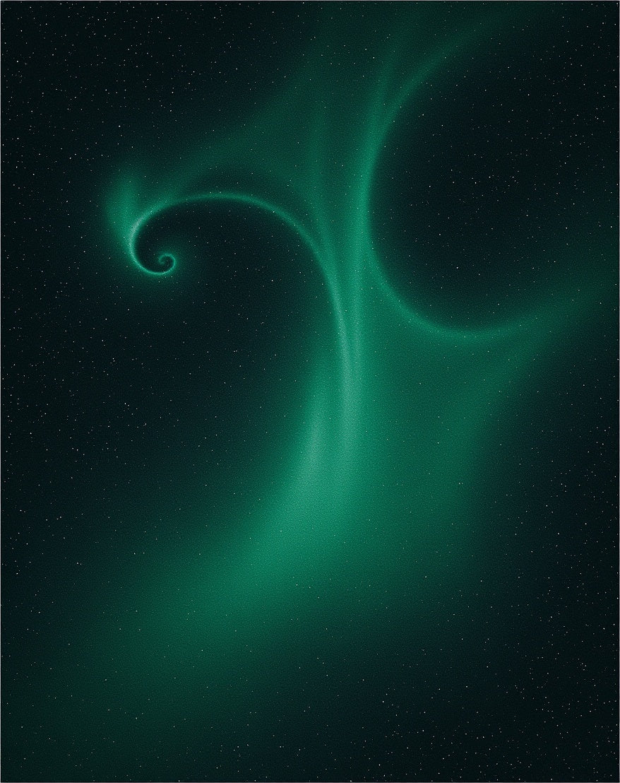 Cosmic Swirl Emerald Nebula Rug