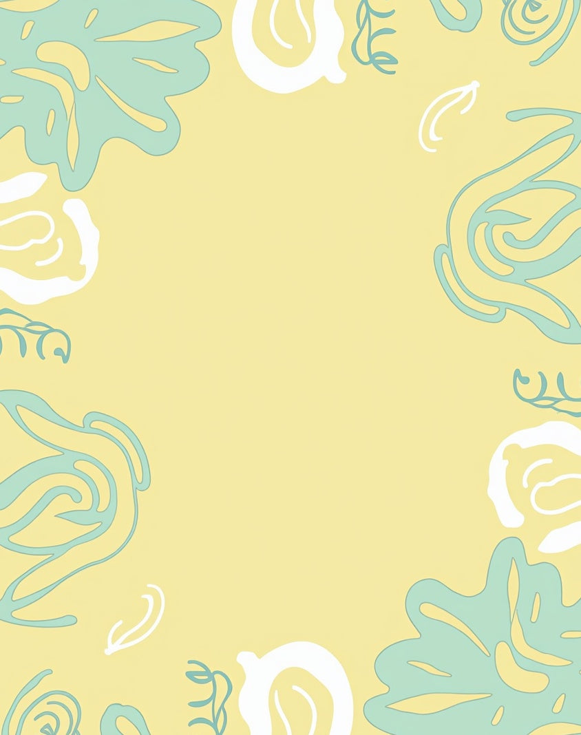 Abstract Floral Sketch Pattern Rug