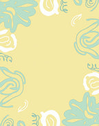 Abstract Floral Sketch Pattern Rug