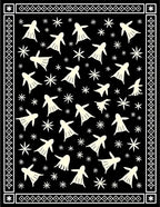 Whimsical Figure Starburst Pattern Rug