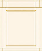 Geometric Gold Lines Frame Rug