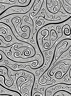 Abstract Swirls Black And White Design Rug