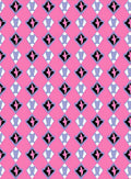 Pink Abstract Diamond Pattern Rug